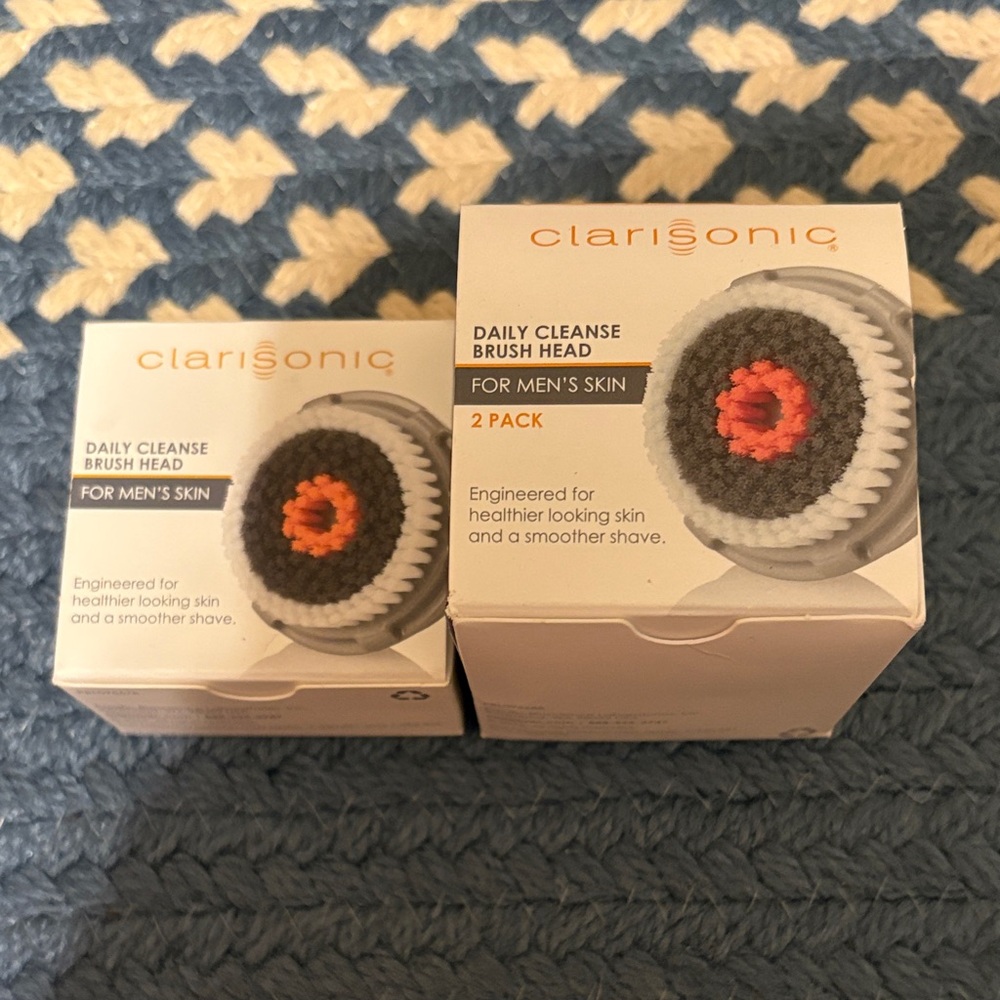 Clarisonic Men's Daily Cleanse Brush Head 2 Pack  and Single 3 Total